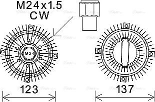 Ava Quality Cooling FDC447 - Giunto di collegamento, Ventilatore radiatore www.autoricambit.com