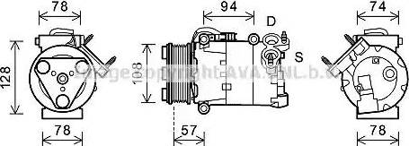 Ava Quality Cooling FDK482 - Compressore, Climatizzatore www.autoricambit.com