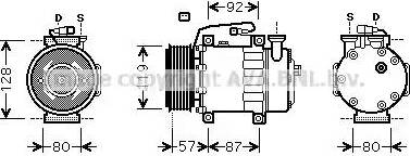 Ava Quality Cooling FDK468 - Compressore, Climatizzatore www.autoricambit.com