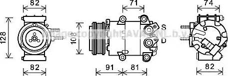 Ava Quality Cooling FDK570 - Compressore, Climatizzatore www.autoricambit.com