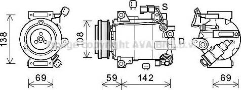 Ava Quality Cooling FDK603 - Compressore, Climatizzatore www.autoricambit.com