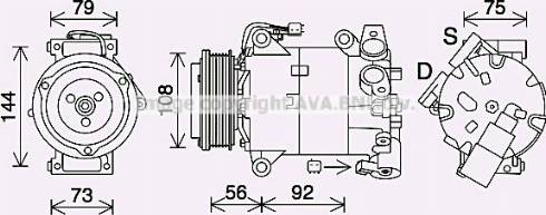 Ava Quality Cooling FDK636 - Compressore, Climatizzatore www.autoricambit.com