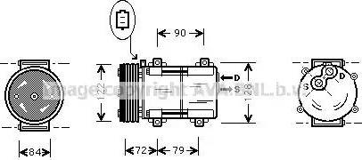 Ava Quality Cooling FD K351 - Compressore, Climatizzatore www.autoricambit.com