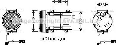 Ava Quality Cooling FD K283 - Compressore, Climatizzatore www.autoricambit.com