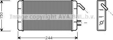 Ava Quality Cooling FT 6082 - Scambiatore calore, Riscaldamento abitacolo www.autoricambit.com