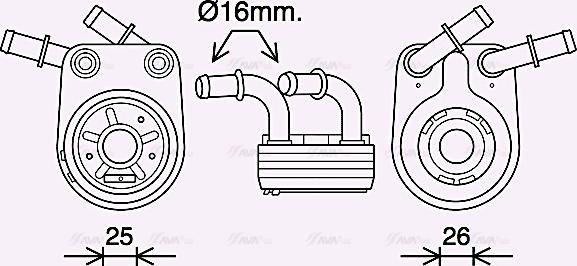 Ava Quality Cooling FT3458 - Radiatore olio, Olio motore www.autoricambit.com