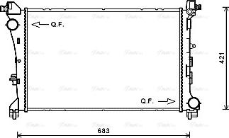 Ava Quality Cooling FT2414 - Radiatore, Raffreddamento motore www.autoricambit.com