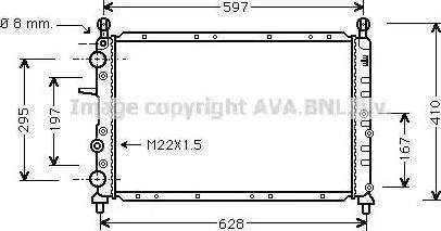 Ava Quality Cooling FT 2095 - Radiatore, Raffreddamento motore www.autoricambit.com