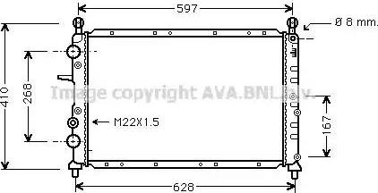 Ava Quality Cooling FT 2190 - Radiatore, Raffreddamento motore www.autoricambit.com