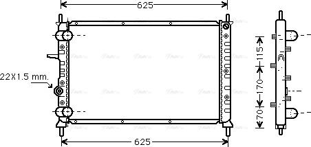 Ava Quality Cooling FT 2188 - Radiatore, Raffreddamento motore www.autoricambit.com