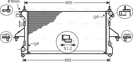 Ava Quality Cooling FT2398 - Radiatore, Raffreddamento motore www.autoricambit.com