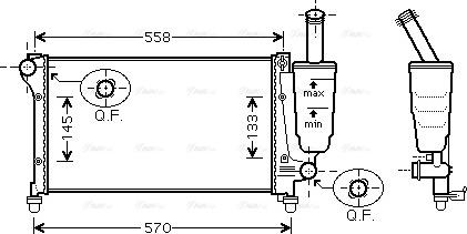 Ava Quality Cooling FT 2291 - Radiatore, Raffreddamento motore www.autoricambit.com