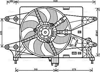 Ava Quality Cooling FT 7574 - Ventola, Raffreddamento motore www.autoricambit.com