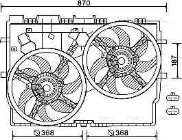 Ava Quality Cooling FT7584 - Ventola, Raffreddamento motore www.autoricambit.com