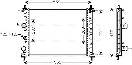 Ava Quality Cooling FTA2182 - Radiatore, Raffreddamento motore www.autoricambit.com