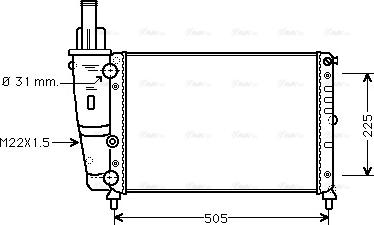 Ava Quality Cooling FTA2138 - Radiatore, Raffreddamento motore www.autoricambit.com