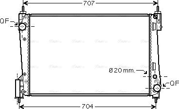 Ava Quality Cooling FTA2311 - Radiatore, Raffreddamento motore www.autoricambit.com