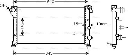 Ava Quality Cooling FTA2292 - Radiatore, Raffreddamento motore www.autoricambit.com