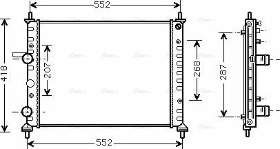 Ava Quality Cooling FTA2249 - Radiatore, Raffreddamento motore www.autoricambit.com