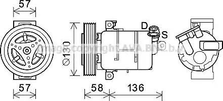 Ava Quality Cooling FTK445 - Compressore, Climatizzatore www.autoricambit.com