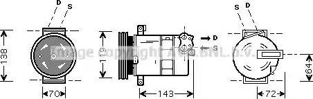 Ava Quality Cooling FT K086 - Compressore, Climatizzatore www.autoricambit.com