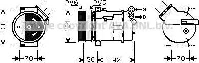 Ava Quality Cooling FTK363 - Compressore, Climatizzatore www.autoricambit.com