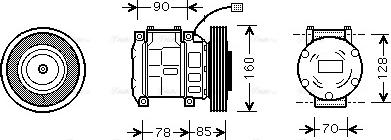 Ava Quality Cooling HDAK019 - Compressore, Climatizzatore www.autoricambit.com