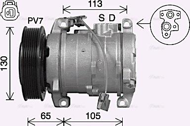 Ava Quality Cooling HDAK322 - Compressore, Climatizzatore www.autoricambit.com