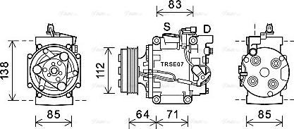 Ava Quality Cooling HDK310 - Compressore, Climatizzatore www.autoricambit.com