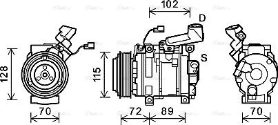 Ava Quality Cooling HDK270 - Compressore, Climatizzatore www.autoricambit.com