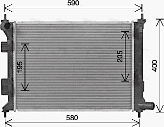 Ava Quality Cooling HY2492 - Radiatore, Raffreddamento motore www.autoricambit.com