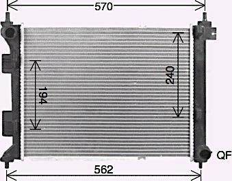 Ava Quality Cooling HY2479 - Radiatore, Raffreddamento motore www.autoricambit.com