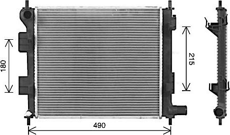 Ava Quality Cooling HY2578 - Radiatore, Raffreddamento motore www.autoricambit.com