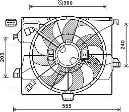 Ava Quality Cooling HY7542 - Ventola, Raffreddamento motore www.autoricambit.com