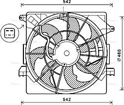 Ava Quality Cooling HY7550 - Ventola, Raffreddamento motore www.autoricambit.com