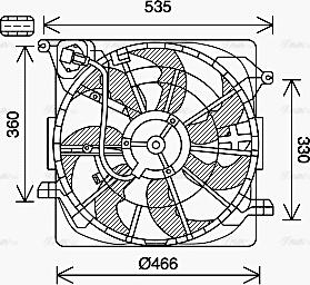 Ava Quality Cooling HY7574 - Ventola, Raffreddamento motore www.autoricambit.com