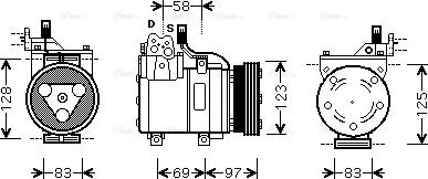 Ava Quality Cooling HYAK093 - Compressore, Climatizzatore www.autoricambit.com