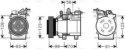 Ava Quality Cooling HYAK197 - Compressore, Climatizzatore www.autoricambit.com