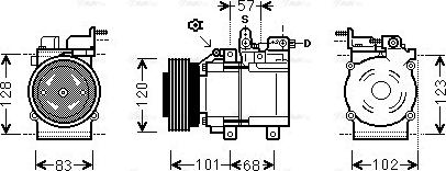 Ava Quality Cooling HYAK123 - Compressore, Climatizzatore www.autoricambit.com