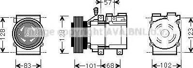 Ava Quality Cooling HYAK324 - Compressore, Climatizzatore www.autoricambit.com