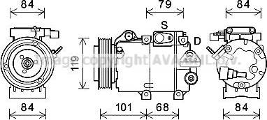 Ava Quality Cooling HYAK374 - Compressore, Climatizzatore www.autoricambit.com