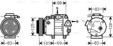 Ava Quality Cooling HYAK240 - Compressore, Climatizzatore www.autoricambit.com