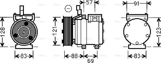 Ava Quality Cooling HYAK258 - Compressore, Climatizzatore www.autoricambit.com