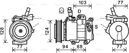 Ava Quality Cooling HYK451 - Compressore, Climatizzatore www.autoricambit.com