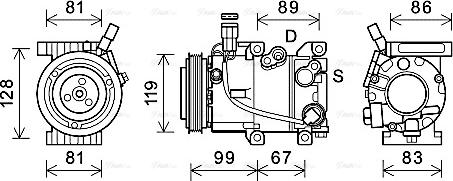 Ava Quality Cooling HYK414 - Compressore, Climatizzatore www.autoricambit.com