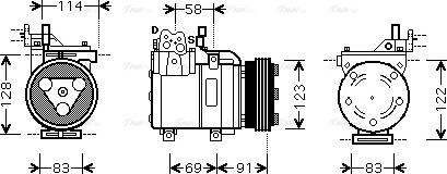 Ava Quality Cooling HY K196 - Compressore, Climatizzatore www.autoricambit.com