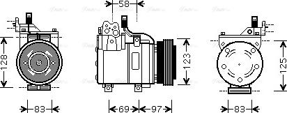 Ava Quality Cooling HY K198 - Compressore, Climatizzatore www.autoricambit.com