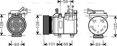 Ava Quality Cooling HY K159 - Compressore, Climatizzatore www.autoricambit.com