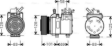 Ava Quality Cooling HY K166 - Compressore, Climatizzatore www.autoricambit.com