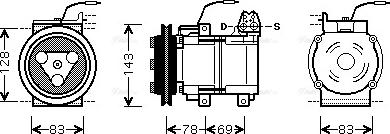 Ava Quality Cooling HY K124 - Compressore, Climatizzatore www.autoricambit.com